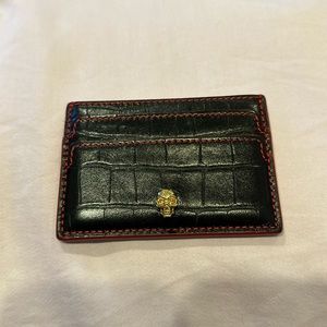 New Real Black and Red Alexander McQueen Card Hold